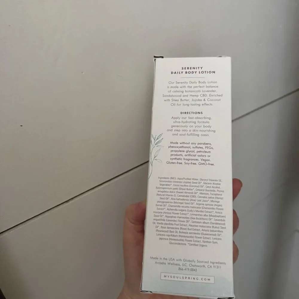 Retired Soul Spring CBD Serenity Body Lotion New in Box